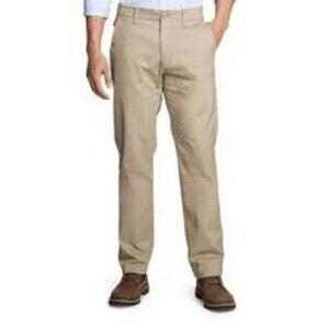 Eddie Bauer Men's 100% Cotton Wrinkle Resistant Classic Fit Pleats Pants W38